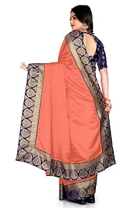 Bahubali Silk Saree Banaeari Lace Saree With Jacquard Blouse (Peach)-thumb4