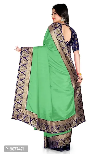 Bahubali Silk Saree Banaeari Lace Saree With Jacquard Blouse (Pista Saree)-thumb5
