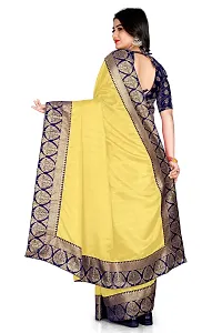 Bahubali Silk Saree Banaeari Lace Saree With Jacquard Blouse (Lemon Saree)-thumb2