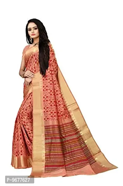 S F Women's Woven Cotton Saree With Blouse Piece-thumb3