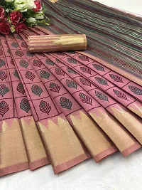 S F Fashion Banarasi Silk Saree With unstich Blouse piece for party festive traditional ceremoney wear below rs 500-1500 (Pankh - Pink)-thumb4