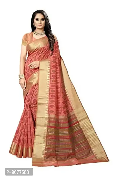 S F INDIAN SAREE women's pure organic cotton handloom silk saree with blouse