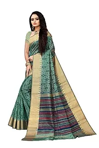 Women's Pure Cotton Printed Saree with Blouse piece (S F Print - FIROZI)-thumb2