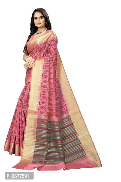 S F Fashion Banarasi Silk Saree With unstich Blouse piece for party festive traditional ceremoney wear below rs 500-1500 (Pankh - Pink)-thumb3