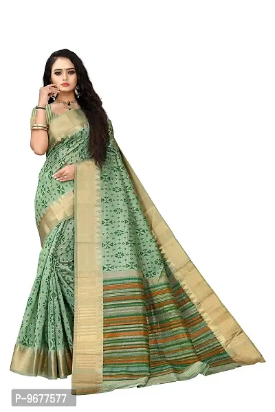 S F Fashion Banarasi Silk Saree With unstich Blouse piece for party festive traditional ceremoney wear below rs 500-1500 (Jiya - Green)