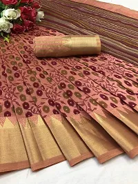 S F Fashion Banarasi Silk Saree With unstich Blouse piece for party festive traditional ceremoney wear below rs 500-1500 (Jem - Fanta)-thumb4