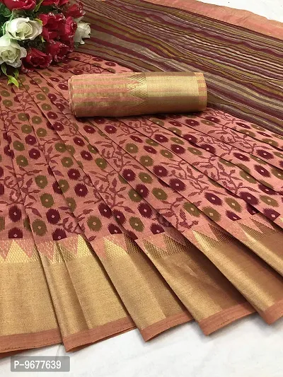 S F Fashion Banarasi Silk Saree With unstich Blouse piece for party festive traditional ceremoney wear below rs 500-1500 (Jem - Fanta)-thumb5