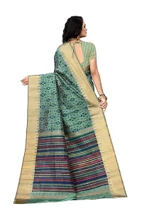 S F Fashion Banarasi Silk Saree With unstich Blouse piece for party festive traditional ceremoney wear below rs 500-1500 (Ziya - DGREEN)-thumb1