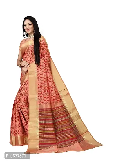 S F Women's Pure Cotton Printed Tangail Saree (JIYAN-PINK, Multicolour)-thumb3