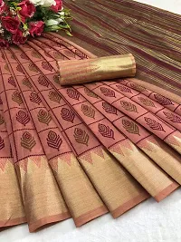 S F Fashion Banarasi Silk Saree With unstich Blouse piece for party festive traditional ceremoney wear below rs 500-1500 (Pankh - Fanta)-thumb4