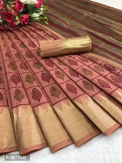 S F Fashion Banarasi Silk Saree With unstich Blouse piece for party festive traditional ceremoney wear below rs 500-1500 (Pankh - Fanta)-thumb5