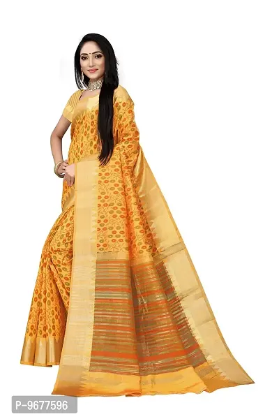 S F Fashion Banarasi Silk Saree With unstich Blouse piece for party festive traditional ceremoney wear below rs 500-1500 (Jem - Musterd)-thumb3