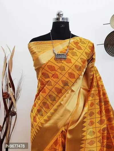 S F Assam Handloom Women's Sambalpuri Cotton Print Saree With Blouse Piece (Masted)-thumb4