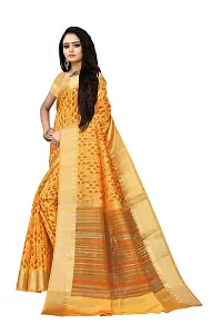 S F Women's Cotton Blend Saree with Blouse Piece-thumb2