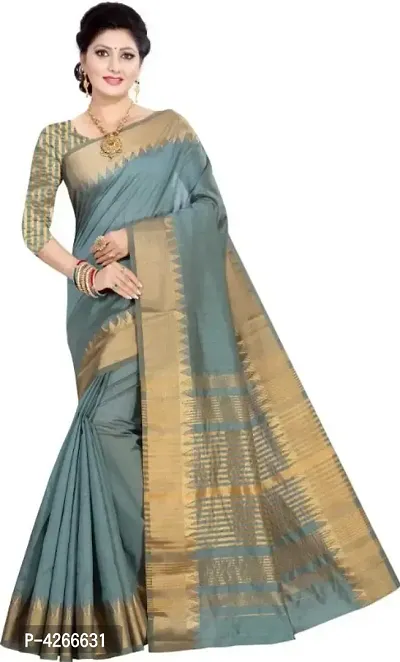 Attractive Cotton Asam Silk Saree With cotton desinable blouse