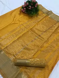 Attractive Cotton Asam Silk Saree With cotton desinable blouse-thumb1