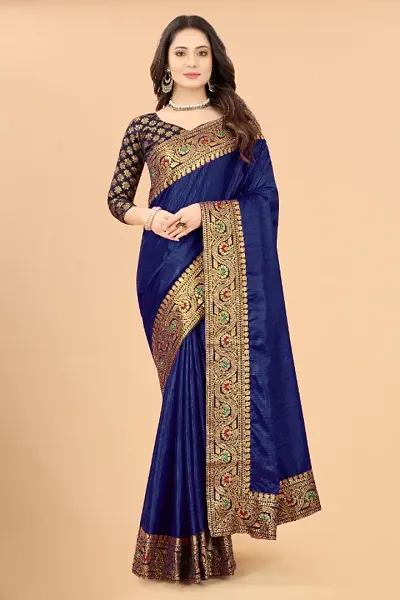 Best Selling Jute Silk Saree with Blouse piece 