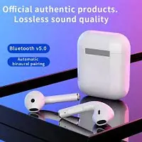 i12 TWS Wireless Stereo Earphones Bluetooth Airpods Bluetooth Headset (White, In the Ear) , with free charging cable-thumb2