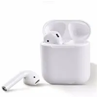 i12 TWS Wireless Stereo Earphones Bluetooth Airpods Bluetooth Headset (White, In the Ear) , with free charging cable-thumb3