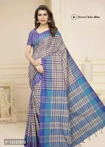 Beautiful Cotton Saree With Blouse Piece For Women