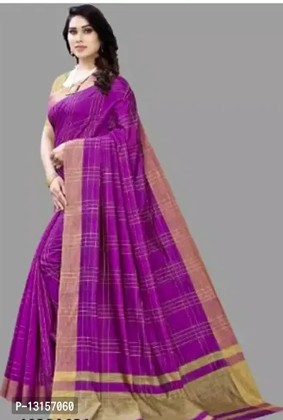 Beautiful Cotton Saree With Blouse Piece For Women