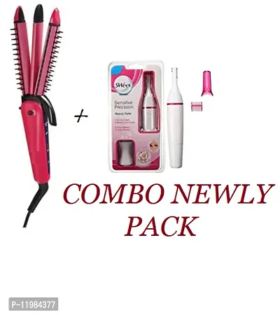 THE PROFESSIONAL SWEET TRIMMER WITH 3 IN 1 HAIR STRAIGHTENER IN MULTI COLOR COMBO PACK