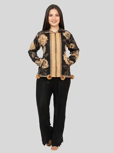Classic Wool Printed Sweaters For Women