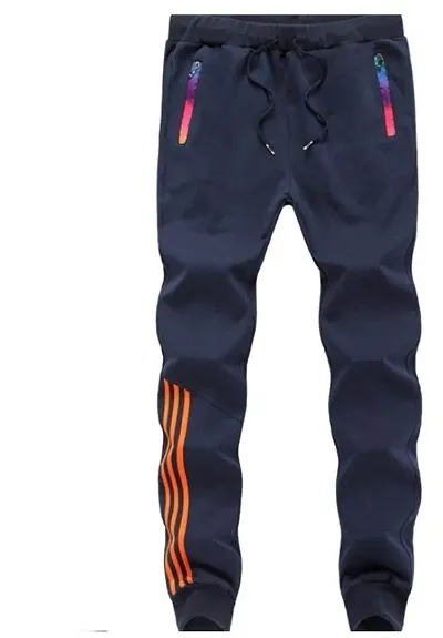 Elegant Blend Striped Joggers For Men