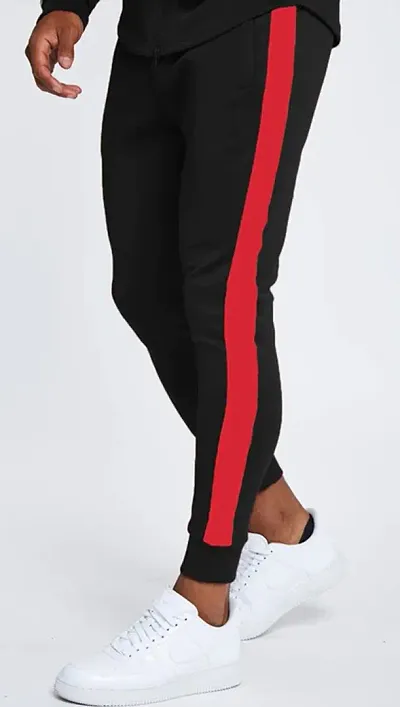 Mens Polyester Blend Self Pattern Slim Fit Joggers