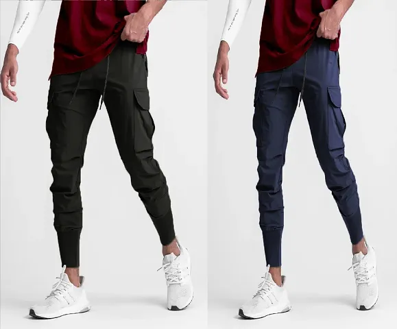 New Launched Polyester Joggers For Men Pack of 2