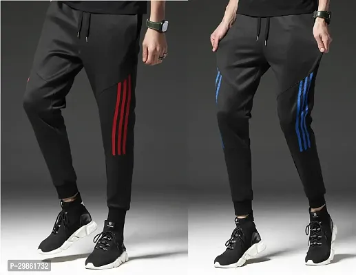 Classic Cotton Blend Track Pants for Men Pack of 2