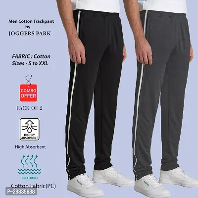 Stylish Cotton Blend Track Pant for Men Pack of 2-thumb0