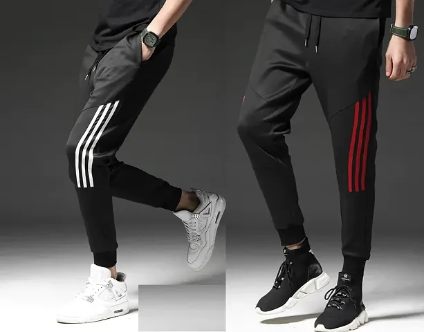 Classic Cotton Blend Track Pants for Men Pack of 2