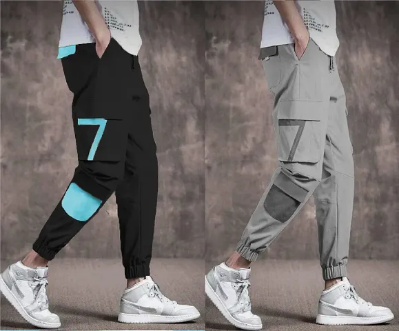 New Launched Polyester Joggers For Men Pack of 2