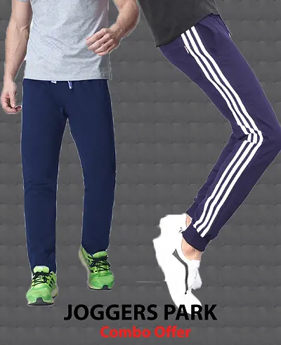 Comfortably Stylish Polycotton Jogger Regular Track Pants ( Combo Of 2 )