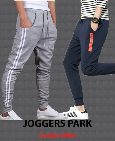 Trendy Polycotton Jogger Regular Track Pants ( Combo Of 2 )