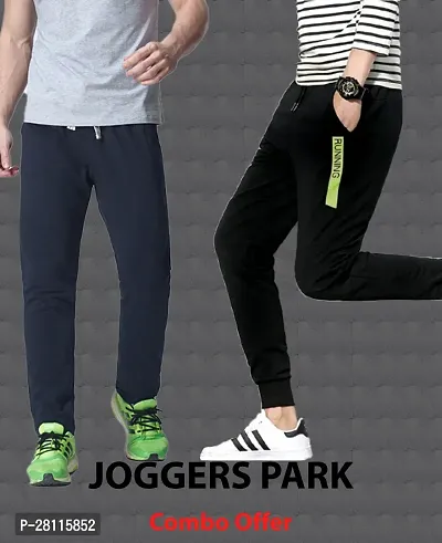 Trendy Stylish Polycotton Jogger Regular Track Pants ( Combo of 2 )