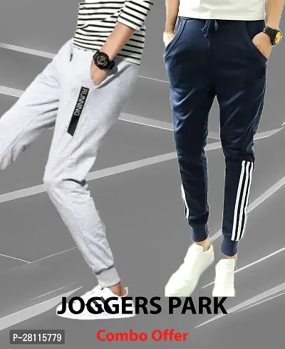 Trendy Stylish Polycotton Jogger Regular Track Pants ( Combo of 2 )-thumb0