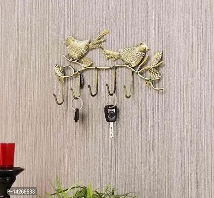 5-Hooked Bird Key Holder/Wall Decor