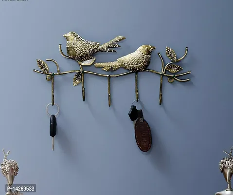 5-Hooked Bird Key Holder/Wall Decor-thumb3