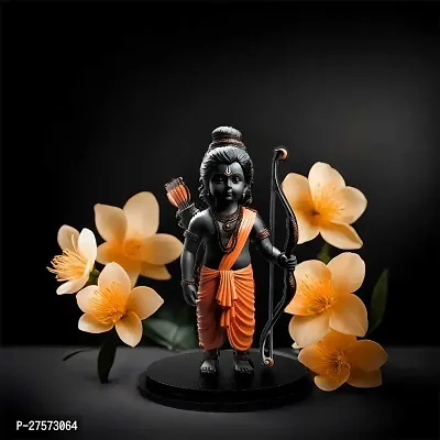 Uniqon Ram Lalla 2d Idol Ayodhya Mdf Wooden Murti Statue God Stand For car Dashboard-thumb0