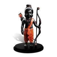 Uniqon Ram Lalla 2d Idol Ayodhya Mdf Wooden Murti Statue God Stand For car Dashboard-thumb2