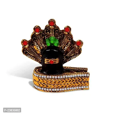 Uniqon Lord Shiv | Mahadev | Shivling Pindi Snake Idol (St-1328) Multicolor Metal God Stand Statue for Home/ Mandir/office Table Decor /Car Dashboard Murti Showpiece-thumb5