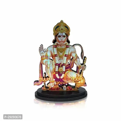 Uniqon Mdf Cutout Sitting Ashirwad Face Hanuman/bajrang Bali Wooden Sticker Statue Car-thumb0