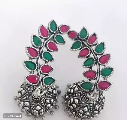 Elegant German Silver Earrings For Women-thumb0