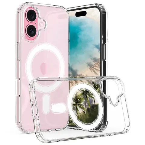 VURIOZZ Back Cover for iPhone 16 Clear Magsafe Case Shockproof Magsafe Case for iPhone 16