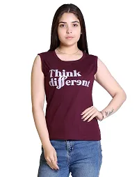 Stylish Fancy Cotton Blend T-Shirts Combo For Women Pack Of 2-thumb2