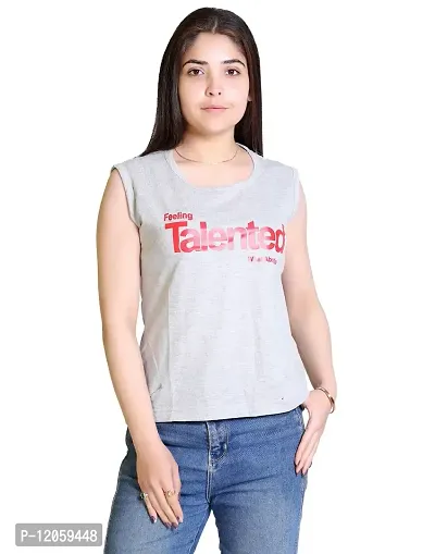 Stylish Fancy Cotton Blend T-Shirts For Women Pack Of 1-thumb0