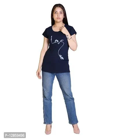 Stylish Fancy Cotton Blend T-Shirts For Women Pack Of 1-thumb3