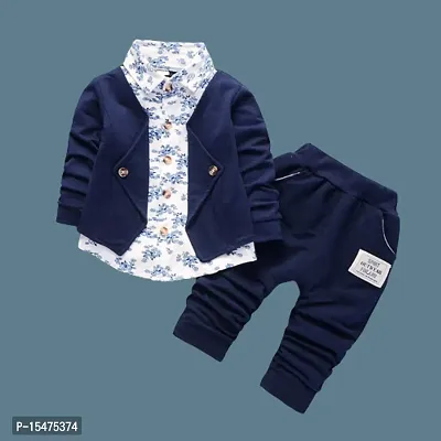 Boys Stylish Fancy Cotton Top With Bottom